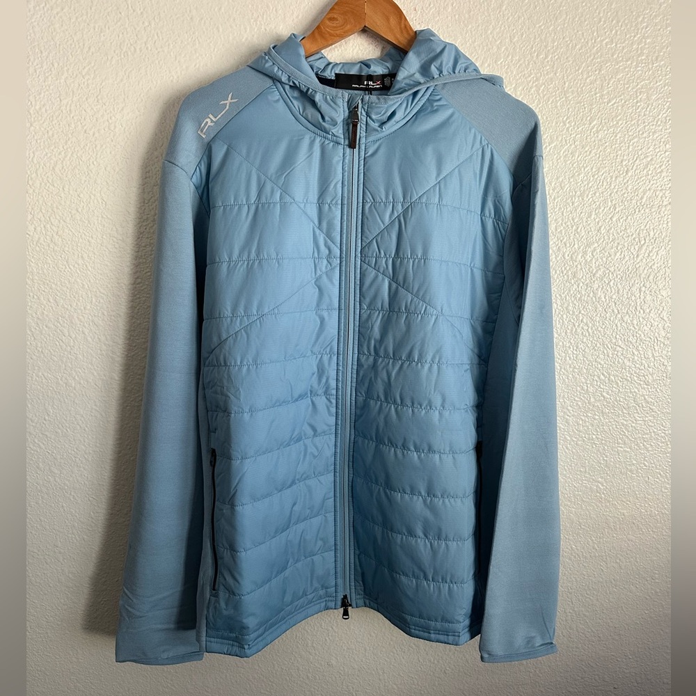 Polo Ralph Lauren Hybrid RLX Golf Athletic Hoodie Jacket Baby Blue Men’s Sizes